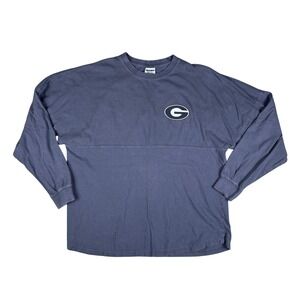 Georgia Bulldogs Women's Pressbox Long Sleeve Relaxed Jersey Tee Size Small Gray